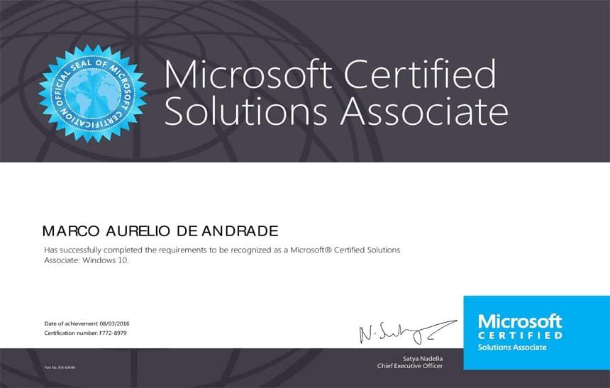Certificação MCSA Windows 10 Exame 70-697 70-698 vale a pena? certificação windows 10 mcsa