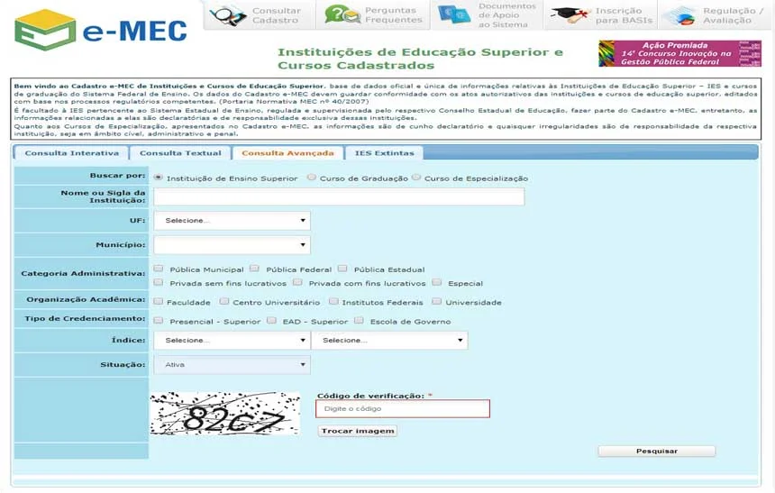 como saber se uma faculdade é reconhecida pelo mec